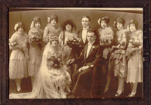 Nana's & Papa's wedding picture Mid to late 1920's-1.jpg