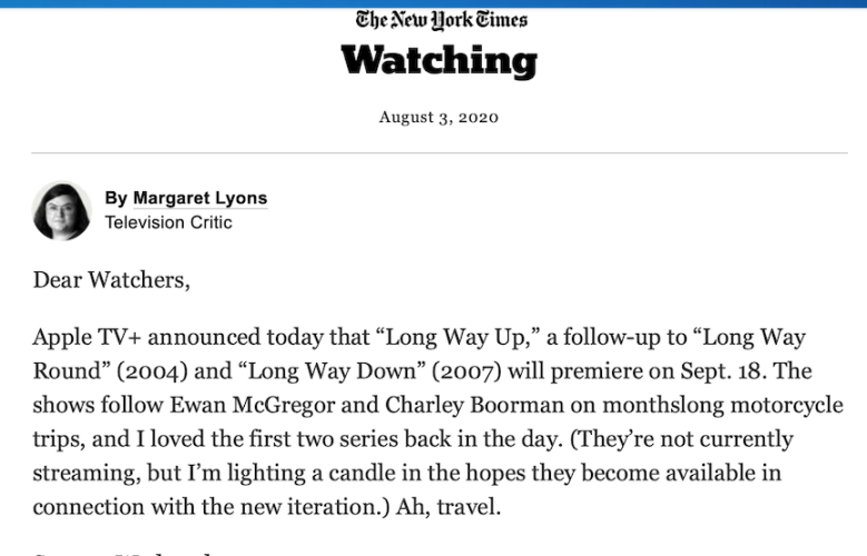 Long way round apple tv deals