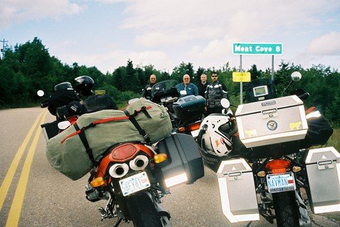 Ron, Paul, Bob and Steve entering Meat Cove.JPG