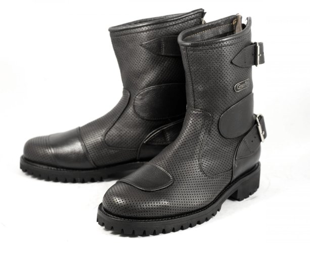 shortcut boots in black perforated leather with lugged sole.jpg