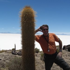 Isla de Pescador in the Salar de Uyuni