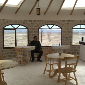 inside the Salt-Hotel at Salar de Uyuni