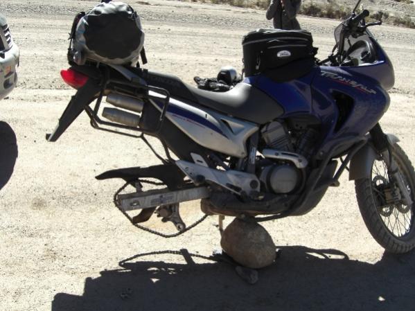 result of a nail on a gravelroad